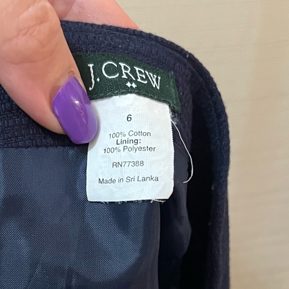 ⚫️ BOGO J. Crew blue mini skirt size 6 zip up enclosure - Picture 2 of 6